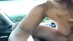 Horny gf starts fucking car’s gear stick 1