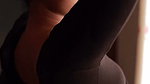 Awesome beautiful girl boobs cleavage expose in black blouse 1