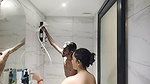 Sexy Tamil Lovers – Cute Girlfriend Showing Boobs Kissing & 10 MIN Shower Vid 15