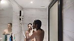 Sexy Tamil Lovers – Cute Girlfriend Showing Boobs Kissing & 10 MIN Shower Vid 15