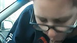 White Tenant Girl Gives Me Head In The Car & Cum Eat 1