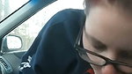 White Tenant Girl Gives Me Head In The Car & Cum Eat 1
