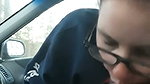 White Tenant Girl Gives Me Head In The Car & Cum Eat 1