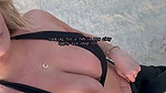 foreign lady open tits show in blue dress 1