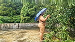 BUSTY_INDIAN_AUNTY_NUDE_WALKING_ON_ROOFTOP AND ENJOY THE RAIN
