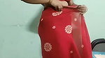 Homely girl very hot boobs navel and hip expose in saree blouse 1