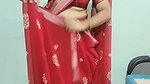 Homely girl very hot boobs navel and hip expose in saree blouse 1