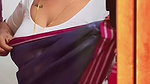 Mallu Reshma seducing with busty boobs in white blouse 1