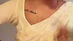 Mallu Reshma seducing with busty boobs in white blouse 1