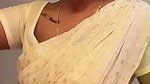 Mallu Reshma seducing with busty boobs in white blouse 1
