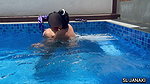 Desi Couple Risky Andawater Pool Sex – Underwater Milk Press Boobs, Doggy Fuck & Cum in Mouth