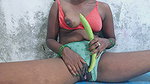 Indian Village Sexy Bhabhi Take Big Cucumber in Her Pussy Inside and Fully Enjoyed
