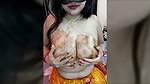Chubby Bhabhi wearing Saree Showing her Big Boobs 1