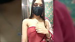 Hot girl in black saree covering her boobs 1