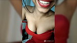 Hottie in Red Gown shows cleagelooking stunning 1