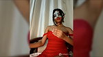 Hottie in Red Gown shows cleagelooking stunning 1