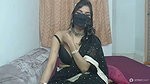 Sexy Bhabhi in Black Saree Showing Boobs 1