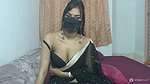 Sexy Bhabhi in Black Saree Showing Boobs 1