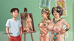 Big tits principal want her painting