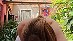 Blowjob in the backyard