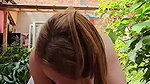 Blowjob in the backyard