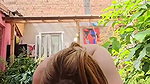 Blowjob in the backyard