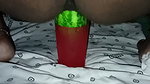 Sexy sister-in-law with big cucumber