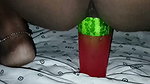 Sexy sister-in-law with big cucumber