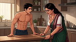Sujatha Aunty Hits Balu Again While Husbend in House
