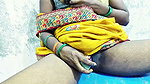 Today I’m ready to in a yellow saree with a thick come on