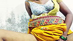Today I’m ready to in a yellow saree with a thick come on