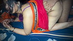 Wife in Saree on Bed Husband Loses Control & Pounds Her