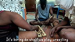 Wrestling game turns into threesom