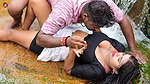 Busty Priyanka huge boobs pressed, rubbed & felt, deep cleavage & big boobs show 1