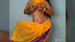 Beautiful Bhabhi Squeezing her big juicy boob and making erotic 1