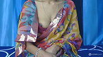 Horny babe in saree without blouse Showing Boobs 1