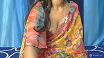 Horny babe in saree without blouse Showing Boobs 1