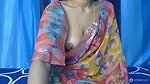 Horny babe in saree without blouse Showing Boobs 1