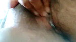 Cute girl fingering till white cream come from pussy