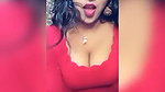 Sexy dance of tango girl and boobs pressing