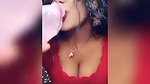 Sexy dance of tango girl and boobs pressing