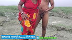 HouseWife In Red Saree Goes For Her Goat And Met A guy bangladeshi HouseWife