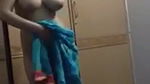 Busty desi wife with huge tite tits recorded after bath