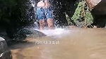Public Outdoor Shower and Big natural boobs showing