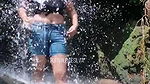Public Outdoor Shower and Big natural boobs showing