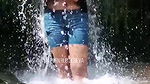 Public Outdoor Shower and Big natural boobs showing
