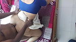 Beauty Indian bhabhi Visaakaa in sexy blue blouse fingered and doggy style fucking