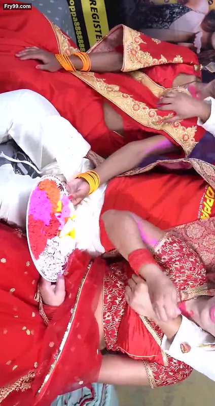 Desi Threesome Fucking Holi Special