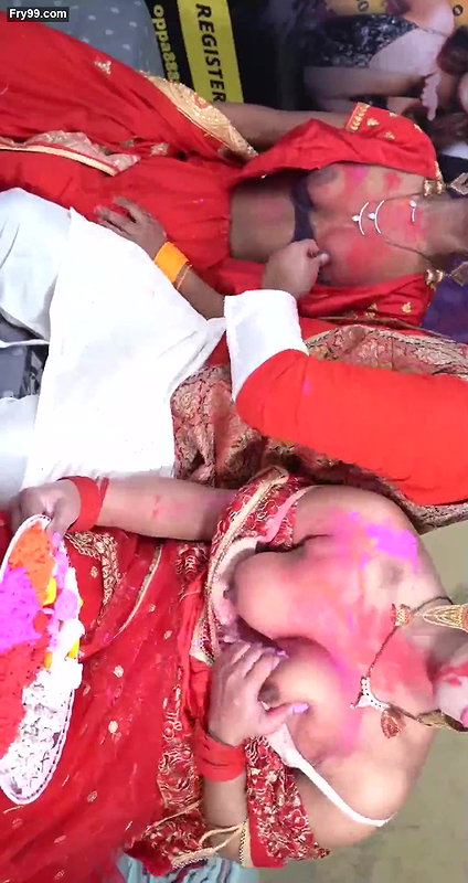 Desi Threesome Fucking Holi Special