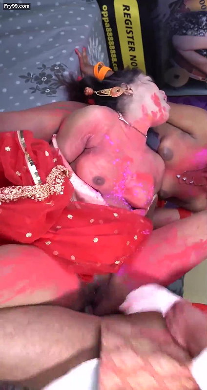 Desi Threesome Fucking Holi Special